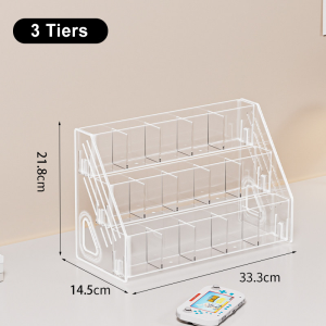 Isidoro.os Acrylic Pen Rack 3/4/5 Layers Pen Holder Large Capacity Stationery Storage Stand Makeup Brush Storage Stand