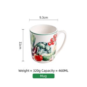 OMK American Rustic style Ceramic Mug 460ML Coffee Cup