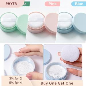 PHYTR HOT 5g Loose Powder Jar With Puff Refillable Empty Box With Sifter Grid Lid Cosmetics Container Plastic Packaging Case Makeup Tool