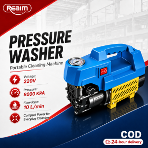 REAIM 3800W 220V Heavy Duty High Pressure Washer Portable Electric Power Cleaner for Car Washing Patio Garden Driveway Fence Outdoor Deep Cleaning