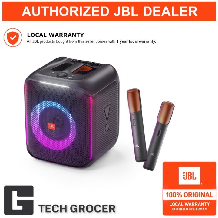 JBL Partybox Encore Portable Party Speaker with 2 Digital Wireless Mics ...