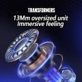 Transformers TF-T01 Bluetooth Earphone Wireless Earphone Bumblebee Optimus Prime Smart Touch Gaming Music Dual Mode Mic Bluetooth 5.3. 