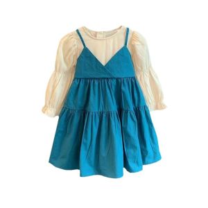GOOTRADES Bowknot Lace Princes Dress Pleated Loose Children Long Sleeved Dress Fashion Ballet Style Girls Long Dress Party