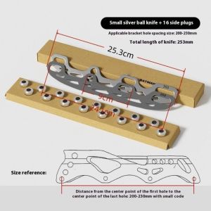 YRNGJ 253/290MM Lưỡi trượt băng Có thể thay thế được Thép không gỉ Giày trượt patin Blade Đa năng Bạc Lưỡi dao trượt băng nghệ thuật Thay thế