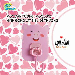 Combo 3 Móc dán tường (móc lớn) hình động vật siêu dễ thương