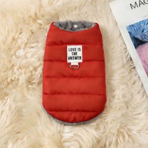 XIJIBAN Winter Dog Warm Clothes Fleece Windproof Dog Hiking Jacket Fashion Thickened Pet Clothes for Small Medium Dog