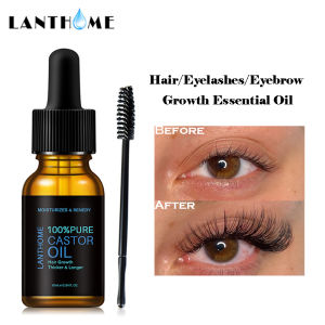 Natural Castor Oil Hair Eyebrow Lashes Growth Serum New Eyelash Enhancer Longer Fuller Thicker Eyelash Extension Makeup 10ml