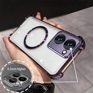 Soft cellphone cover for realme C33 4G case realmec33 plating silicone TPU shockproof protection phone casing shell with magnetic suction function