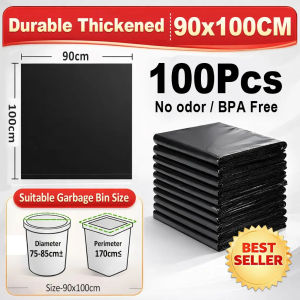 100Pcs Garbage bag Black Thickened Trash Bag Durable Garbage Bag Heavy Duty For Home Office Kitchen Use Biodegradable Plastic Bags