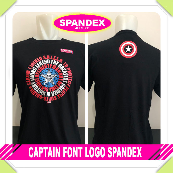 BAJU / KAOS XP TSHIRT CAPTAIN AMERICA FONT LOGO SPANDEK