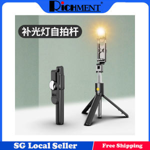 Mini selfie stick tripod with mirror Fill light 360 Degree rotation with Remote for Cell Phone 4"-6" Portable Phone Tripod Stand Compatible with iPhone Android Lightweight Expandable for Travel Selfies Video Recording Vlog Live Streaming