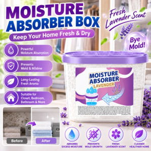 JMY Fragrant Anti Mould Moisture Absorber Box Dehumidifier Aromatic Wardrobe Closet Dehumidifier Home Cabinet Dampness Absorber Mildew Resistant Dehumidifying Box Moisture Eliminator