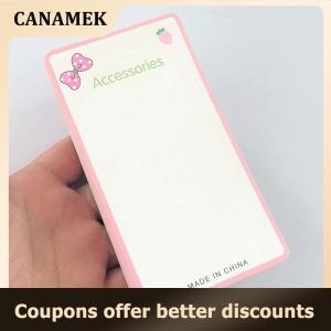 【 CANAMEK 】 50PCS Pink Bow Display Cards For Hair Claw Clip Paper Card Headdress Package Card Hair Decoration DIY Jewelry Package Cardboard