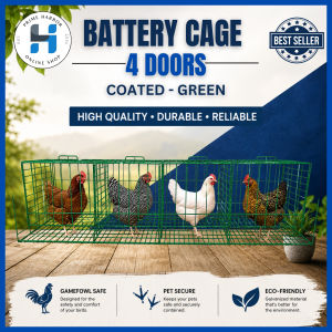 Battery Cage 4 doors Galvanized / Coated Green / Chicken cage / Paitlugan ng manok / Kulungan ng manok