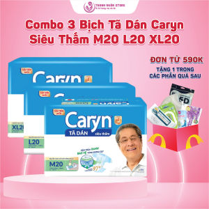 Combo 3 Bịch Tã Dán Caryn Siêu Thấm M20 L20 XL20 - Tã Caryn Cho Người Hạn Chế Khả Năng Đi Lại - Tã Người Già - Thanh Ngân