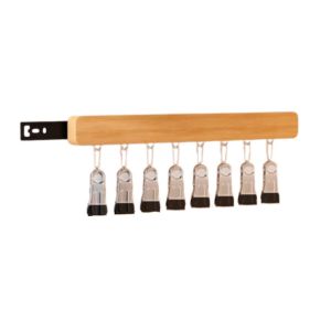 PELLETIZING Retractable Wall Mounted Hat Holder Punch Free 8/12 Clips Clothes Drying Rack Durable Space Saving Underwear Storage Hanger Closet Storage