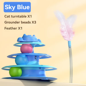 New Style Cat Toy Interactive Turntable Tower 4-Tier Pet Supplies Cat Head Self-Hey Quietly Relaxing