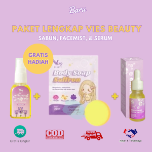 F.O.S Paket Lengkap Sabun Facemist Serum Saffron By Vies Beauty Bpom Murah