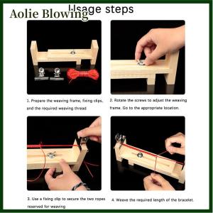 Aolie Creative Practical Rope Braiding Tool Hand-knitted Rope Rack For Bracelets Necklaces DIY Handcraft Rope Knitting Fixing Tools
