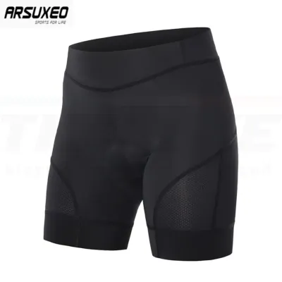 ผู้หญิง กางเกงปั่นจักรยานขาสั้นเป้า 5D ยี่ห้อ ARSUXEO ขาเลเซอร์คัท
