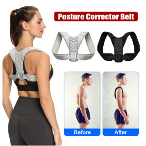 Adjustable Back Posture Corrector Adjustable Back Support Belt Shoulder Lumbar Brace Support Belt Relieve Upper Back Pain Back Straightener