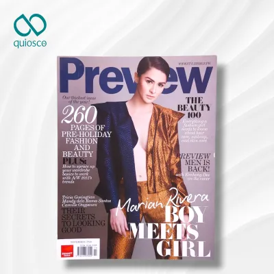 PRELOVED Preview Magazine November 2012 Marian Rivera and Preview MEN Enchong Dee Holiday Fashion Beauty