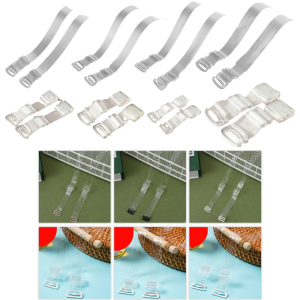 Clear Bra Strap Invisible Adjustable Transparent Shoulder Strap 1 Pair Womens Soft Nonslip Bra Straps Replacement
