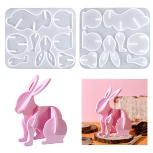 Chất lượng cao Silicone nối thỏ khuôn trang trí được thiết kế cho lễ hội phục sinh và cá nhân làm quà tặng