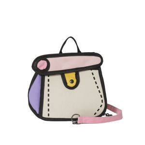 CICI Cartoon Comic Crossbody Bag 2D Anime Canvas Line Painting Messenger Bag Personality Small Chain Shoulder Bag Girls