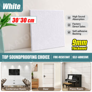 Acoustic Panels Sound Proof Padding Bevled Edge Polyester Fiber Panels High Density Acoustic Treatment Wall Decoration for Home Office Studio 隔音棉板