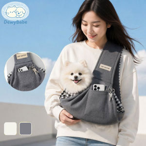 DewyBabe Pet Crossbody Bag Large Capacity Foldable Sling Carrier For Cats Small Dogs Beg Travel