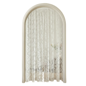 White Laces Tulle Curtains for Bedroom Florals Window Treatments European-Style Sheer Voile For Livingroom Kitchen Drape