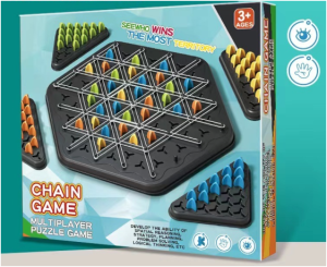 Bộ cờ xếp hình tam giác bằng dây chun cao su cho bé cờ chuỗi tam giác cờ xích đồ chơi xếp hình logic cho trẻ em