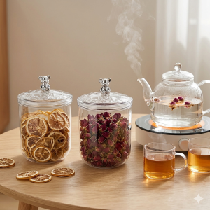 Locaupin Plastic Storage Jars Clear Food Storage Containers with Airtight Kitchen Canisters Food Dispensers