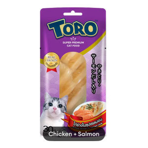 Toro Cat Treats 30g | Tuna Chicken Chicken Breast Scallop & Grilled Salmon | Premium Cat Snack | High Protein Fillet Treats for Cats | Healthy Training Reward & Supplement