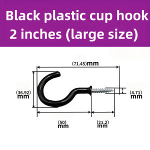 20pcs Wall Mounted Ceiling Hook Cup Hook Screw Hook Home Storage Screw-In Holder Mug Hanger 1/2inch