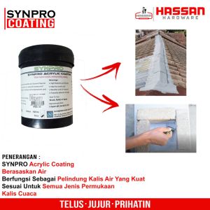Masalah bocor? | Synergy Pro Acrylic Coating 1Liter Waterproof / Acrylic Transparent (READY STOCK)