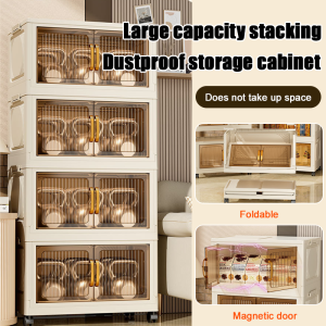 Living Room Double Door Storage Cabinet Organizer