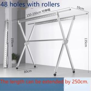 LazTop FlagshipStore*Non-RUST* Xtype Foldable and Movable Laundry Drying Rack for Indoor and Outdoor Clothesline Clothes HangerAviation aluminum material，Thickened aluminum alloy，Super bearing capacity