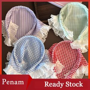 [PAM] White Lace Headscarf Pastoral Style Headscarf Triangular Scarf Women Retro Headscarf Hat Travel Photo Headband Hair Accessories