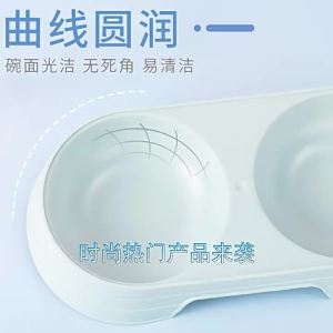 [NEW][Penghantaran Privasi Tinggi] Bát cho mèo xuyên biên giới bát nhựa đôi máy cho thú cưng ăn uống bát nâng cao tích hợp nước và thức ăn đồ dùng cho chó