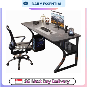 【DAILY ESSENTIAL】 Curved Steel Frame Computer Desk 80cm 100cm or 120cm