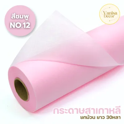 (ยกม้วน 30หลา) กระดาษสาเกาหลี กระดาษสาห่อช่อดอกไม้ กระดาษห่อของชำร่วย DIY