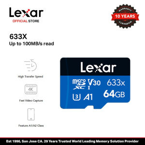 Dashcam With Adapter Lexar Performance 633x Memory SD Card TF Micro Original CCTV 16GB 32GB 64GB 128GB 256GB 512GB 1TB COD Kartu Memori Asli High Speed Tablet Local Mini Digital Camera Computer 4K Video Penyimpanan Data Seluler Hand phone Action Kamera