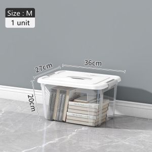 【i.Rumah】Clear Transparent Storage Box Kotak Simpanan Roda Storage Box with wheels Storage Container