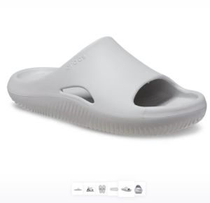 Dép lê cross quai ngang mellow slide nam nữ đúc liền khối êm mềm chuẩn xịn full boxghi xám