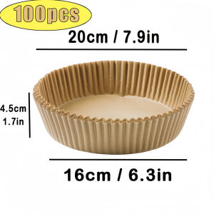 50/100pcs nồi chiên ít dầu giấy dùng một lần không dính Airfryer nướng giấy tờ Vòng Air-Fryer giấy lót paperkitchen phụ kiện