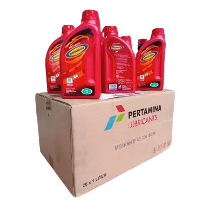 Oli PERTAMINA MESRAN B40 1 Liter 1 Dus Isi 20 Botol Original SAE 40 Oil Mesin Diesel Asli