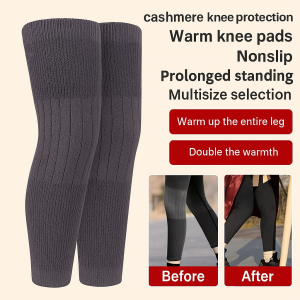 Lengthened cashmere knee pads / knee wind and cold protection / cold leg care artifact