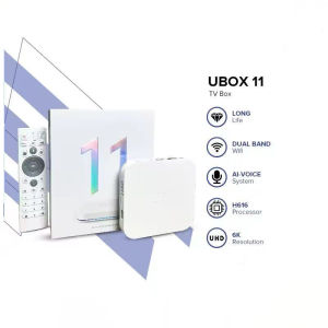 UBOX 11 & UBOX 12 Super TV Box AI Voice Assistant Android 10.0 & Android 12.0 H616 & H618 CPU Processor 6K HDR Large Memory Remote Control Flash Memory Bluetooth 5.0 Dual Band Wi-Fi Brand New
